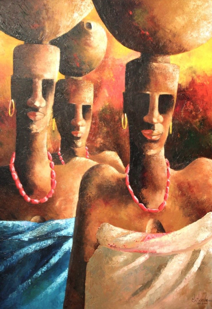 The Road to Eke Market - 2018 Oil on canvas (76cm x 62cm)